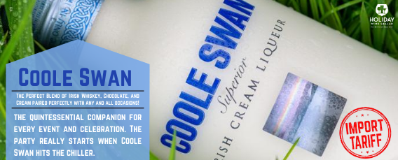 Coole Swan Irish Cream Liqueur has a new tariff, but the Good News is Coole Swan is still the best tasting Irish Cream Liqueur ever. 