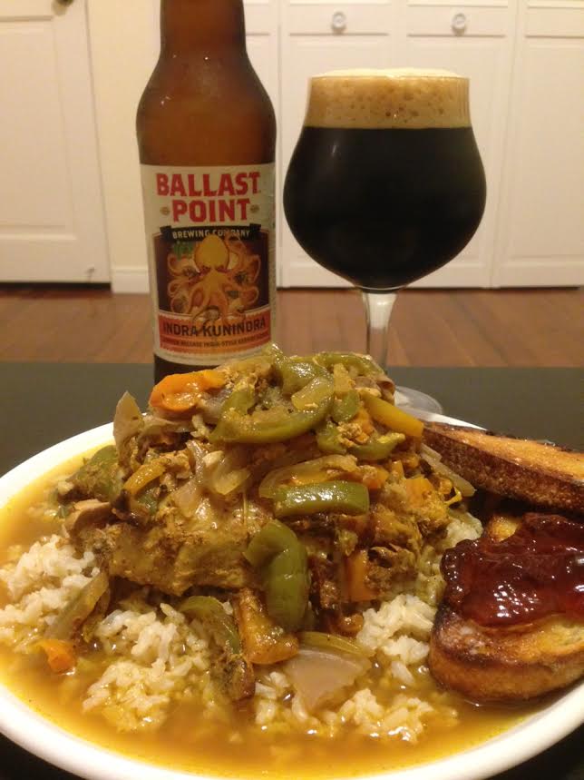 Curried Chicken & Curried Beer: A Pairing With Ballast Point’s Curry Stout, Indra Kunindra