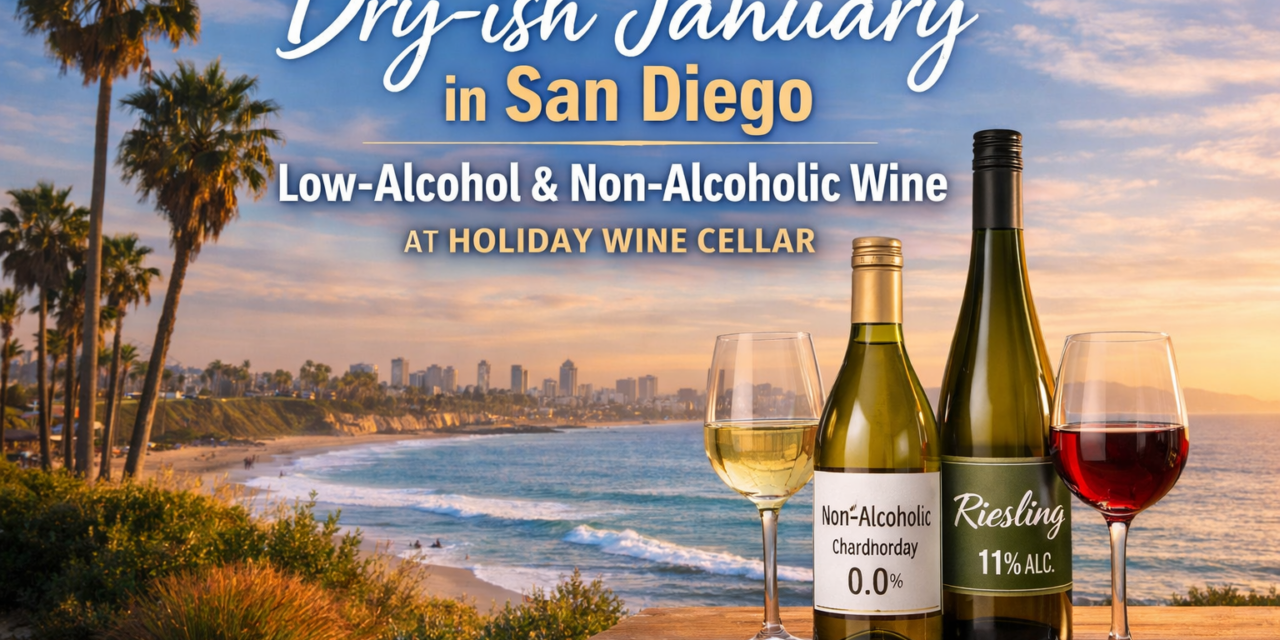 Dry-ish January in San Diego: Low-Alcohol & Non-Alcoholic Wine at Holiday Wine Cellar 