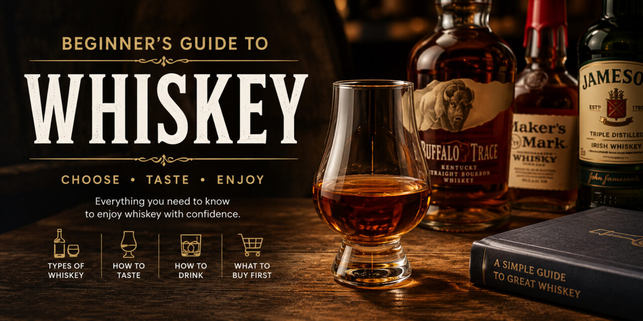 Beginner’s Guide to Whiskey: How to Choose, Taste, and Enjoy Your First Bottle